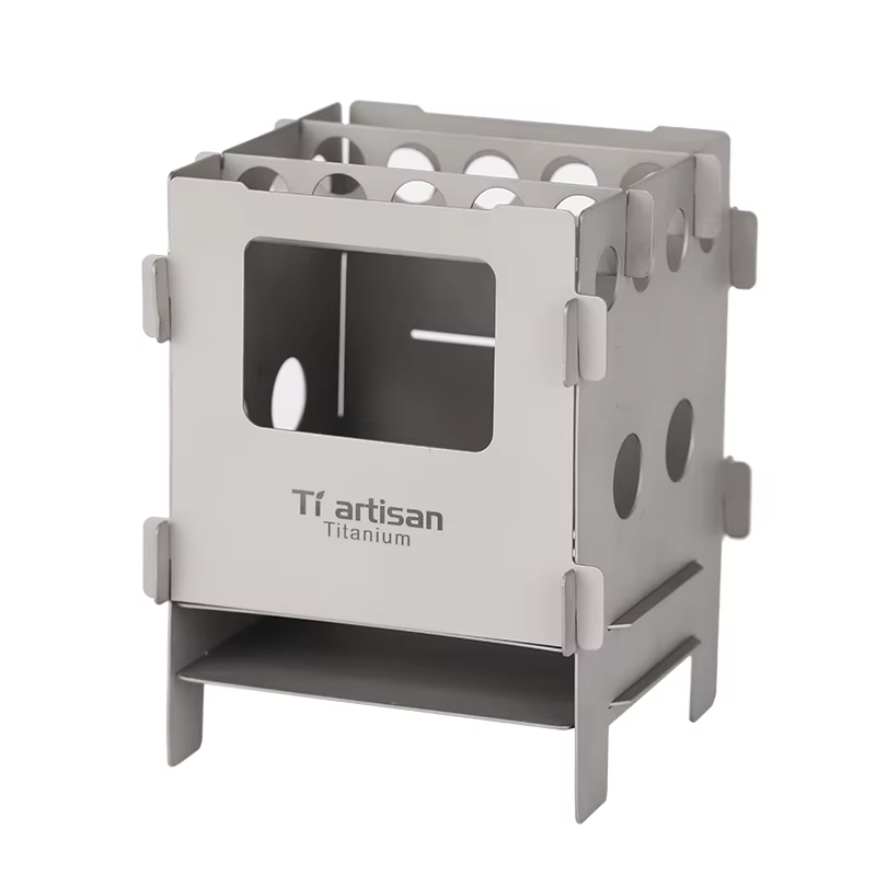 Tiartisan-Poêle à bois pliante en titane EDC, DCBurners, Ustensile de cuisine portable ultraléger, W