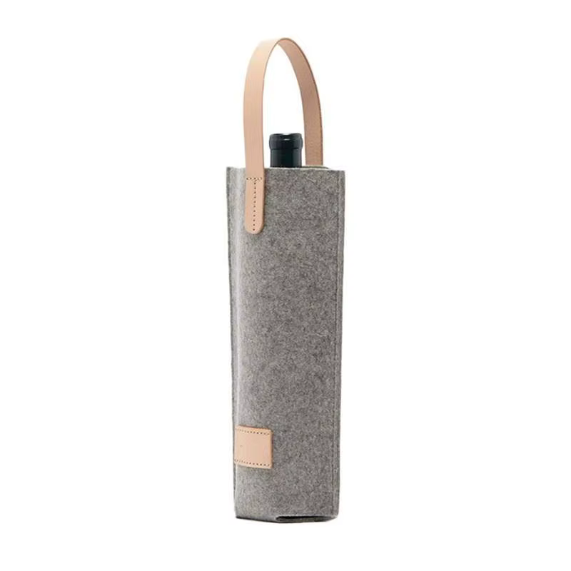 Sac à vin en feutre, bouteille unique, fourre-tout isolé, sac de transport de vin rembourré, refroid