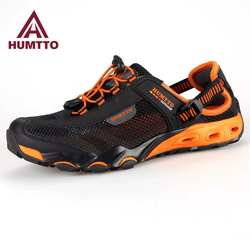HUMTTO-Chaussures de Randonnée et Pataugeoire pour Homme, Baskets d'Extérieur Respirantes à vaccage