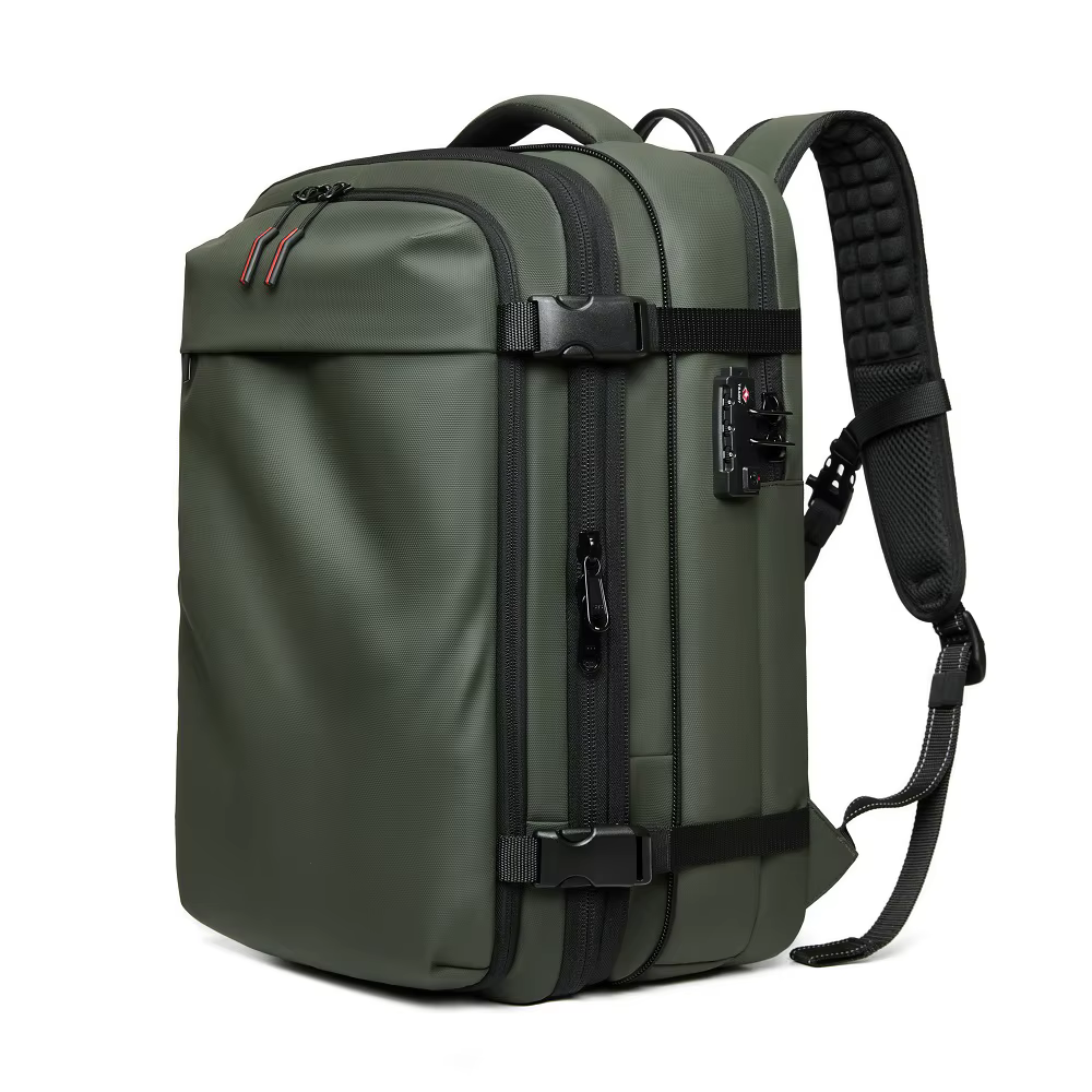 Sac à dos de voyage à compression sous vide pour hommes, sac à dos pour ordinateur portable, arc-en-