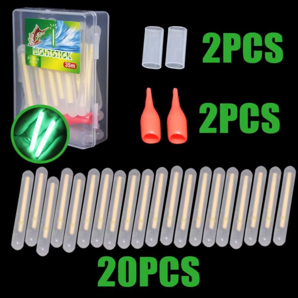 Accessoire Clip sur canne à pêche bâton lumineux lueur sombre lumière chimique Fluorescent lumineux