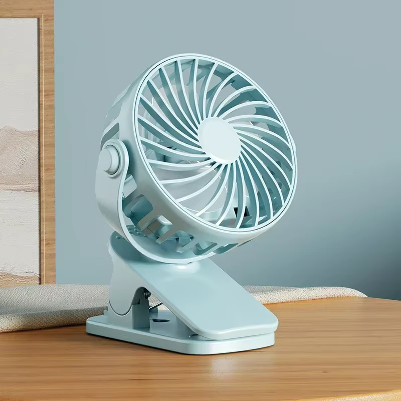 Ventilateur portable rechargeable à clip 720 ° Lampe Haht rotative, ventilateur personnel rechargeab