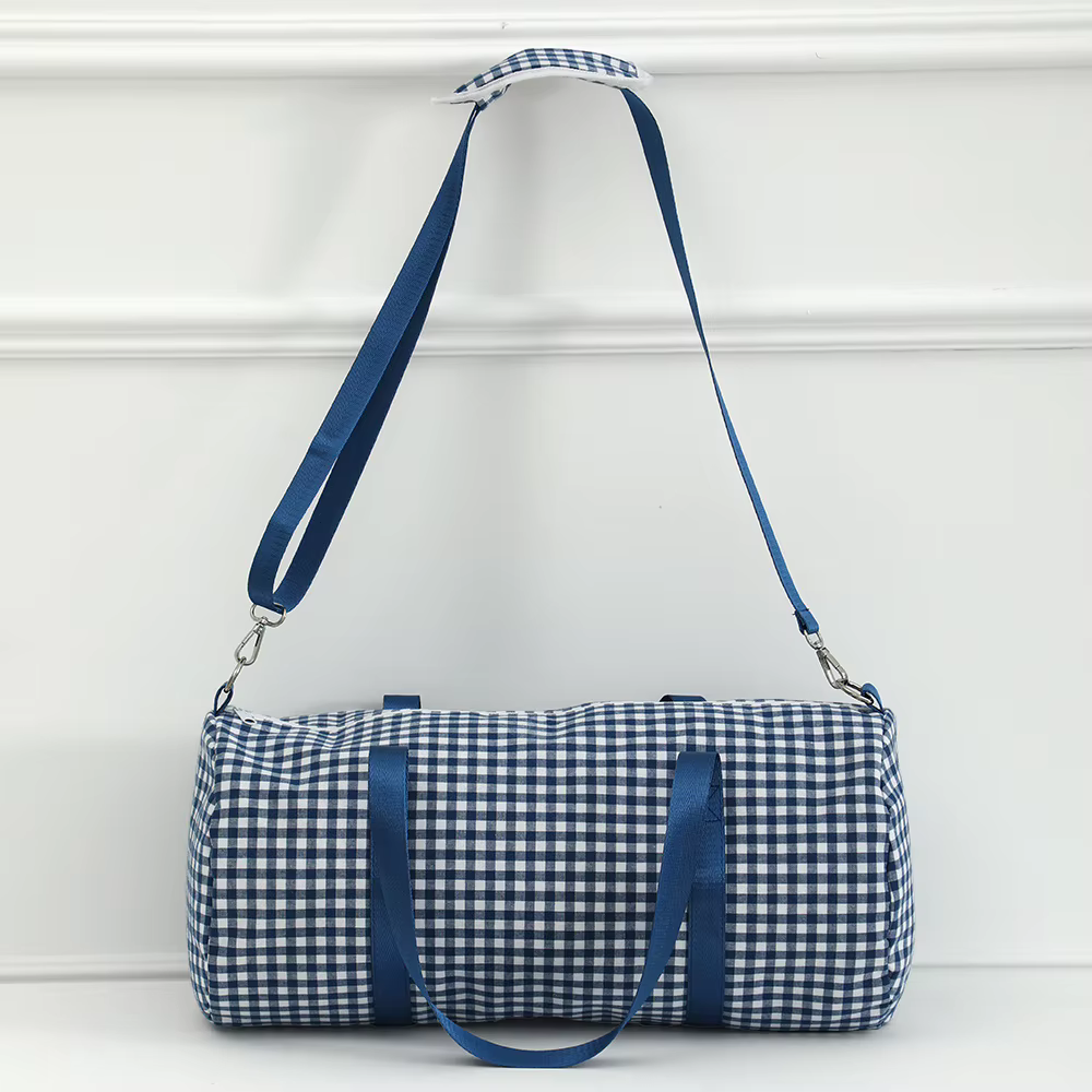 Sacs de sport à carreaux pour garçons et filles, sac de voyage idéal pour l'école ou la nuit, taille