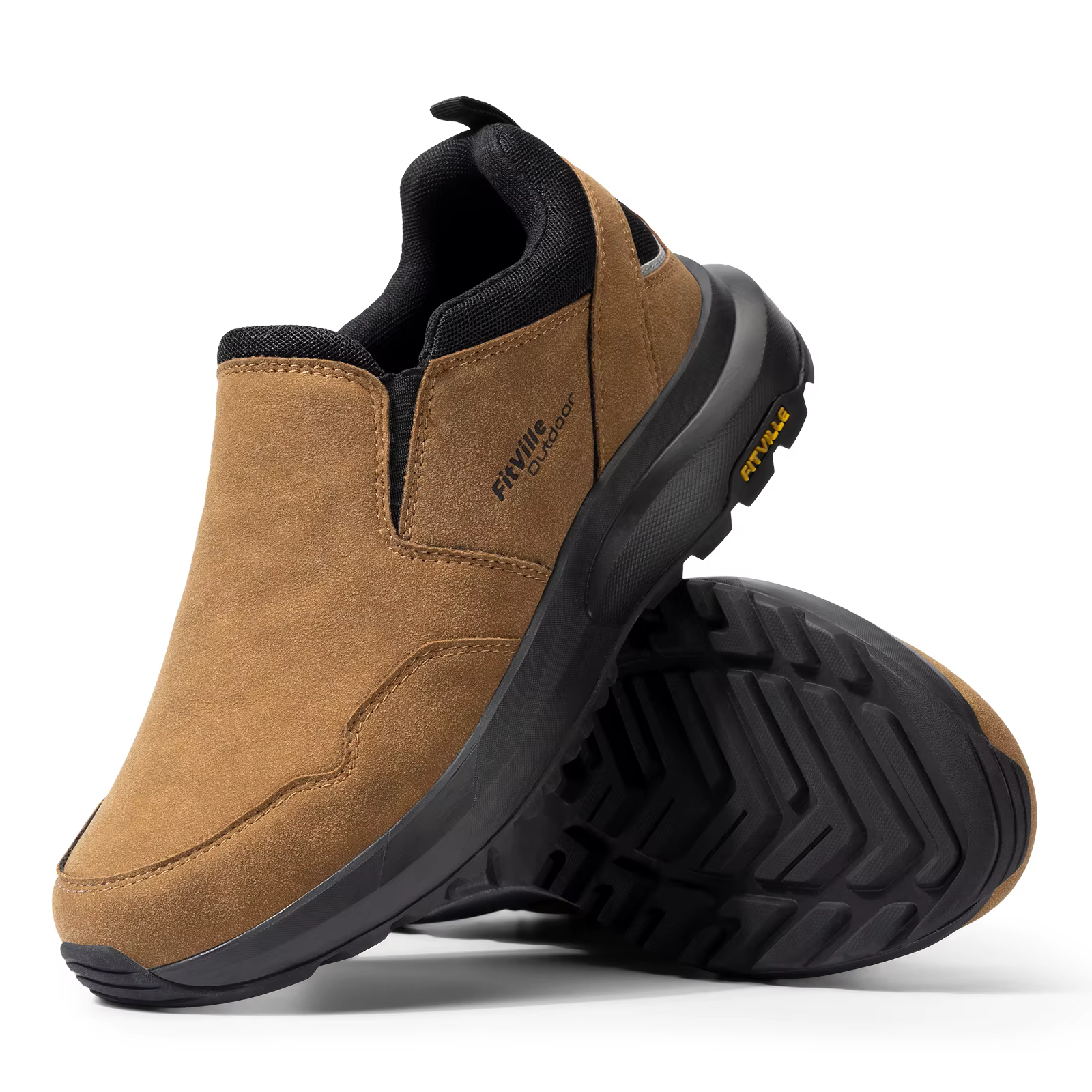 FitVille – chaussures de randonnée larges pour hommes, mocassins confortables à enfiler, baskets de 