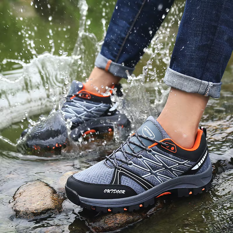 Bottes de randonnée en plein air pour hommes, chaussures de course légères, semelles en caoutchouc a