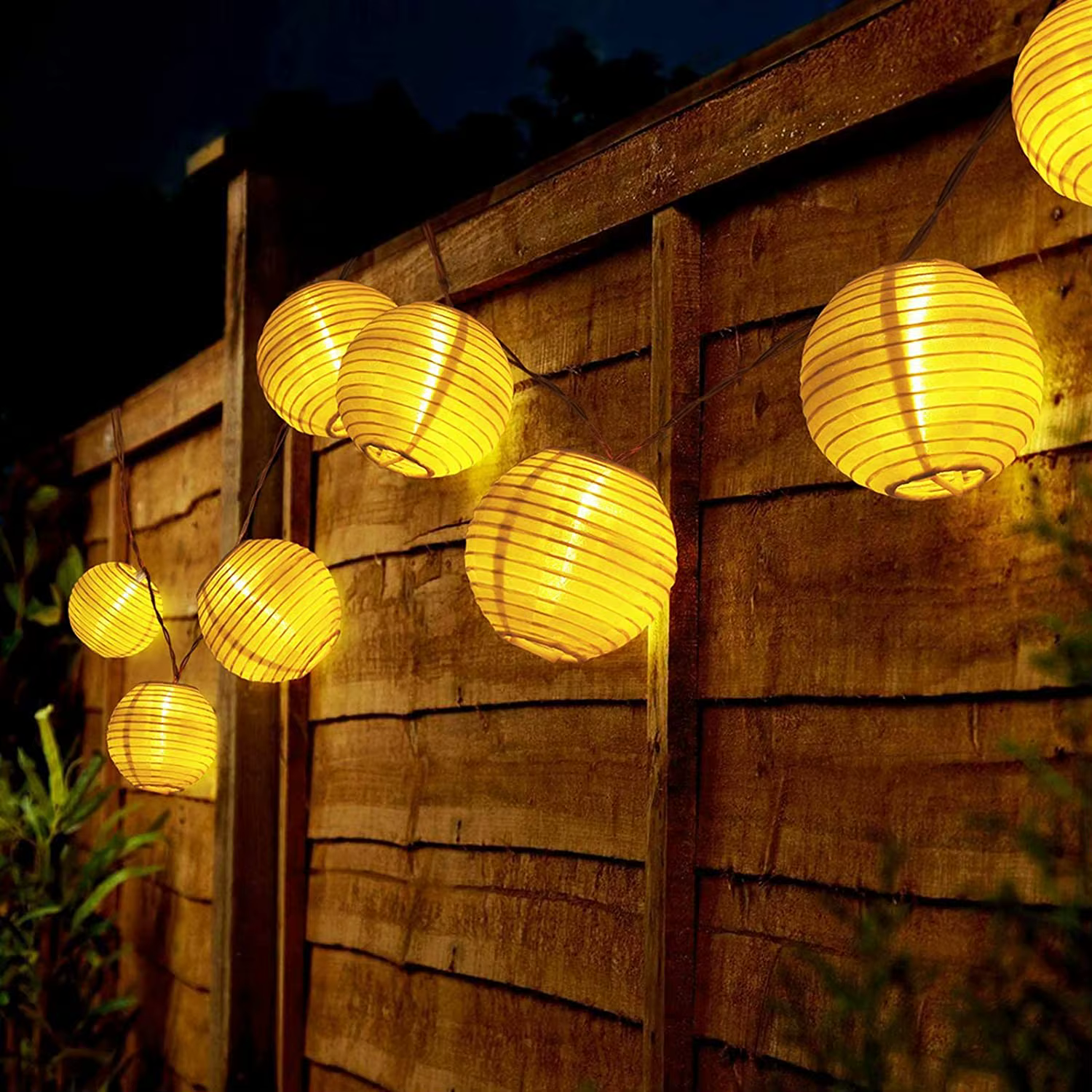 Lanterne étanche chaîne solaire fée lumières 6.5M 30 LED guirlande extérieure Patio lumière lampe à 
