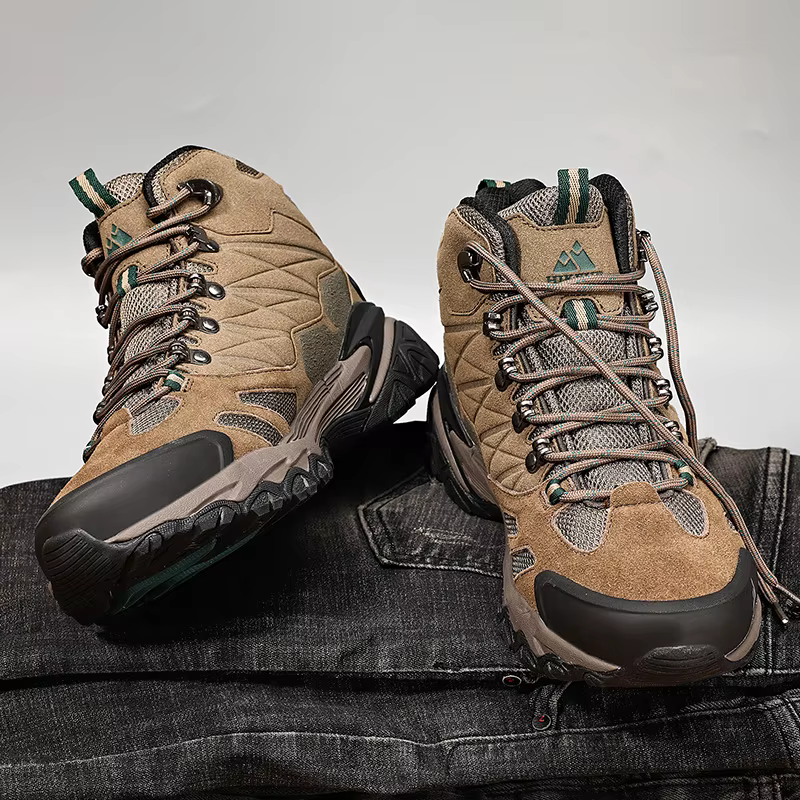 HIKEUP botte de randonnée hommes bottes de plein air daim haut Trekking Sport hommes chaussures impe