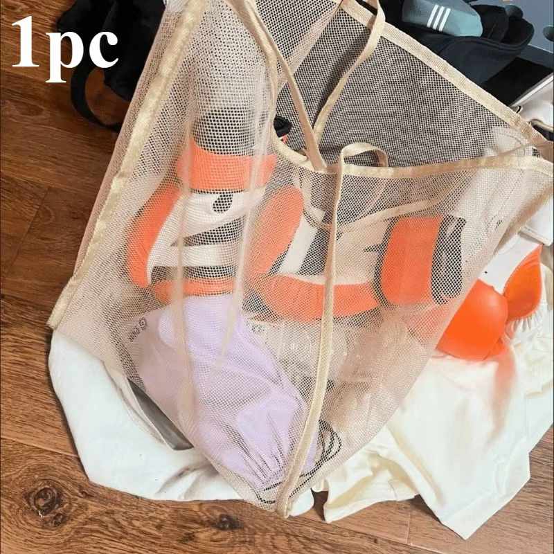 Sac de plage en maille, grand sac fourre-tout de plage pour les voyages/vacances en famille, sac à m