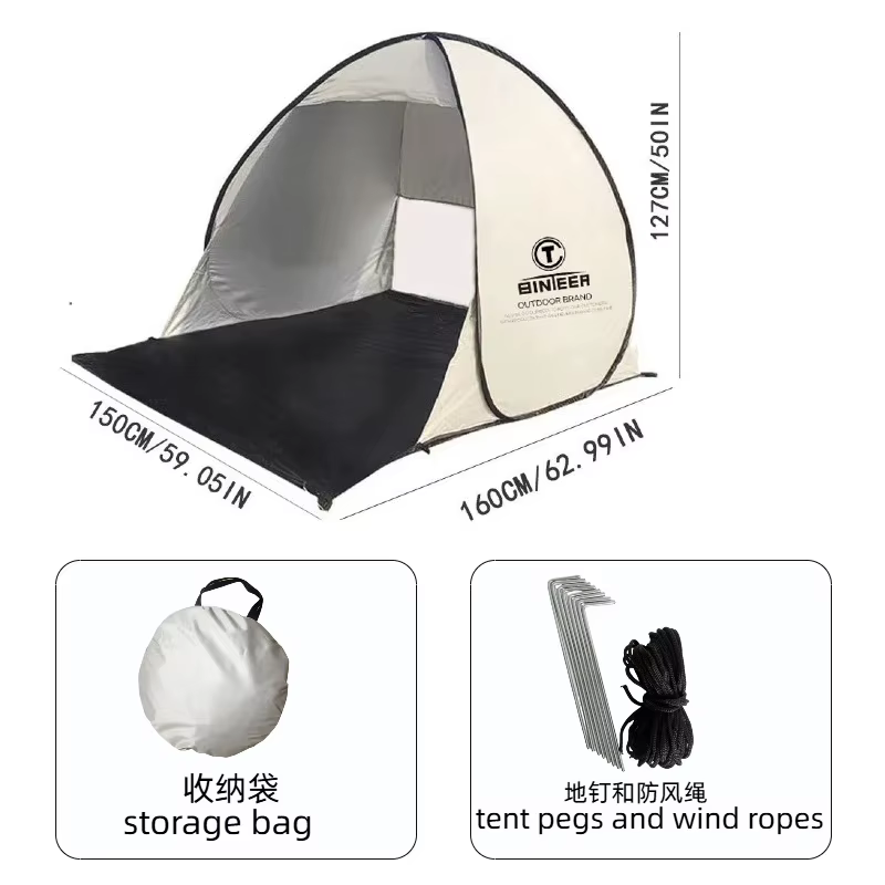 Tente de camping extérieure à ouverture rapide en une seconde, imperméable, anti-UV, pour loisirs et