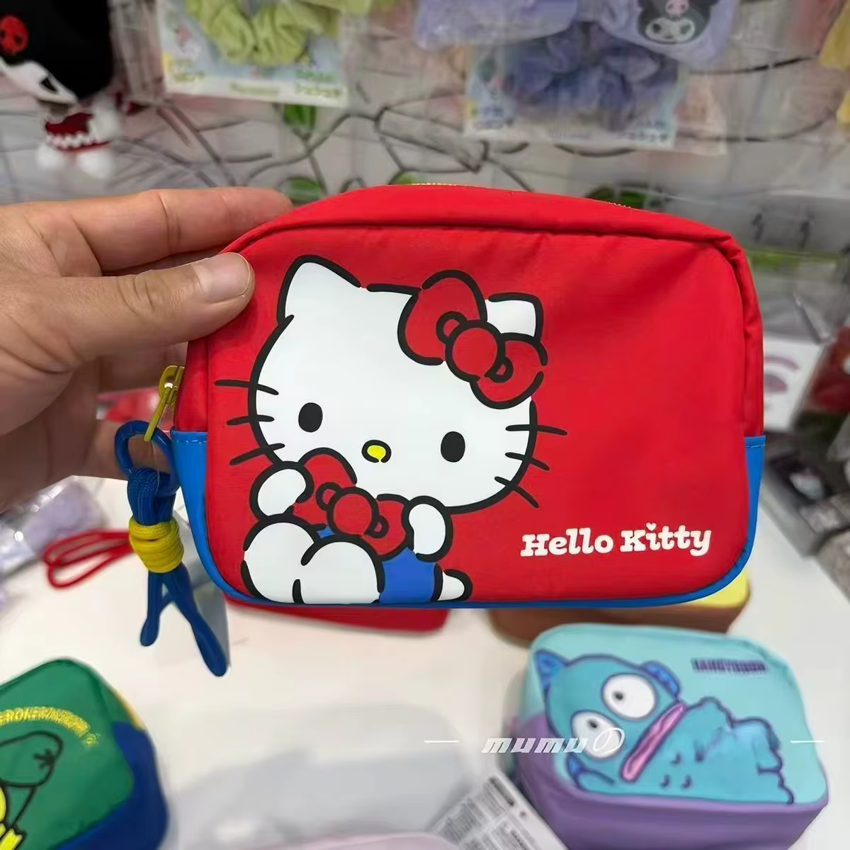 Sac à maquillage Kuromi Sanrio, organiseur de cosmétiques portable de voyage, trousse de toilette av