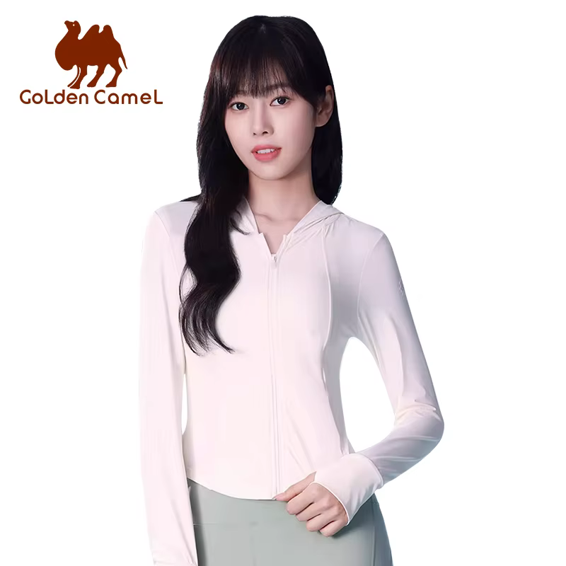 GOLDEN CAMEL Cape Vêtement de protection solaire anti-UV respirant en soie glacée à séchage rapide, 