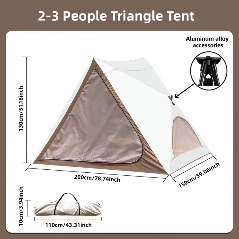 Tente de camping pliable portable, tente à ouverture rapide, abri solaire extérieur, tente imperméab