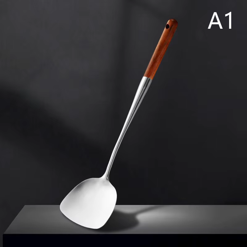 Ustensiles de cuisine Wok spatule fer et louche outil spatule pour équipement de cuisine en acier in
