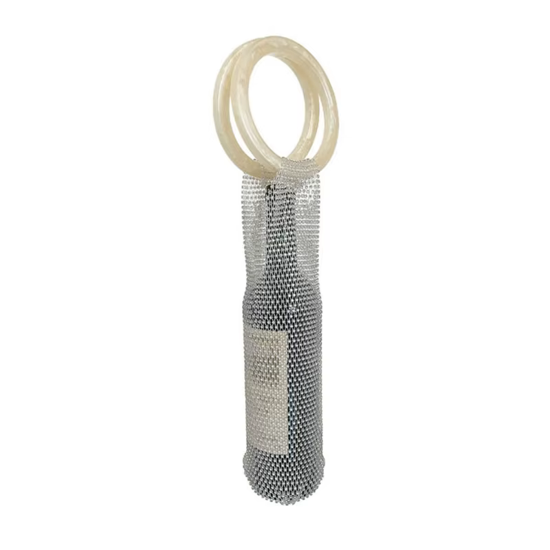 Sac de bouteille d'eau isolé Portable, sac tissé à la main, poche en maille extensible, porte-boutei