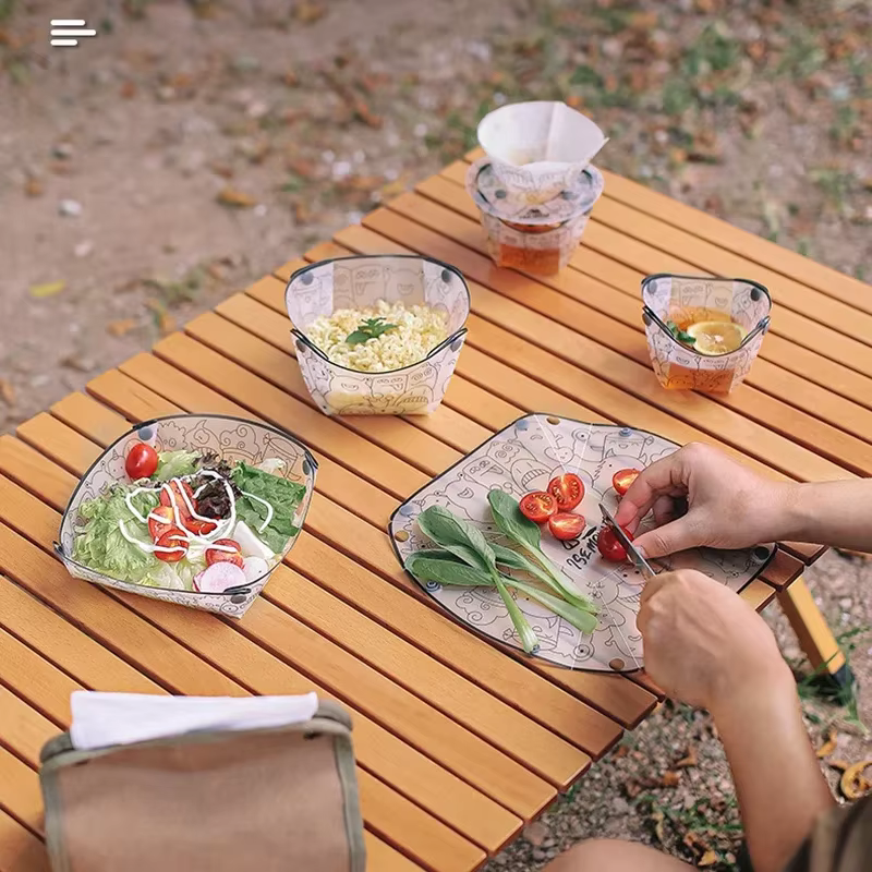 Ustensiles de camping légers et pliants pour l'extérieur, bol portable, QuePlate, filtre à café, ent