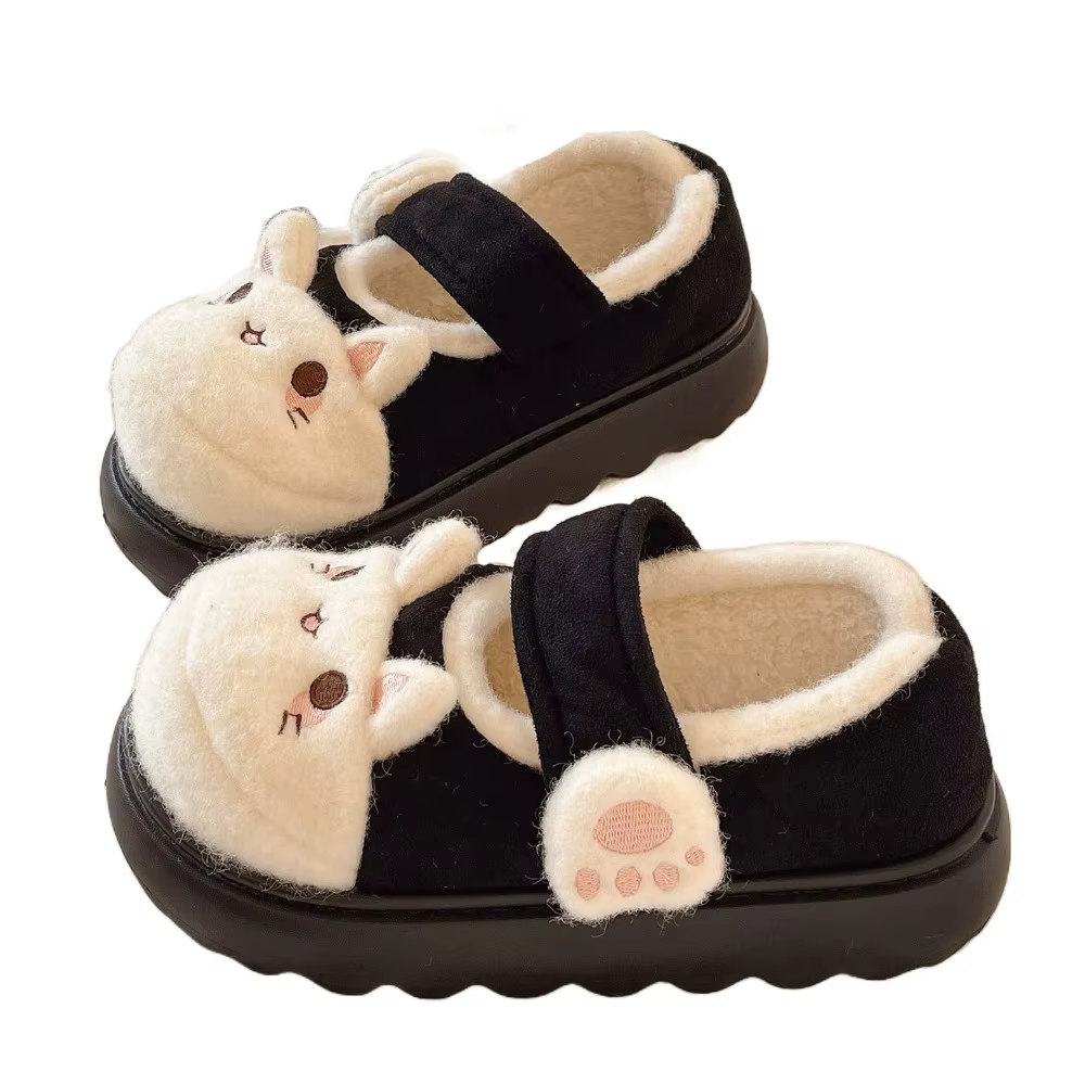 Chaussures patte de chat de dessin animé mignon, pantoufles de neige antidérapantes Kawaii pour chat