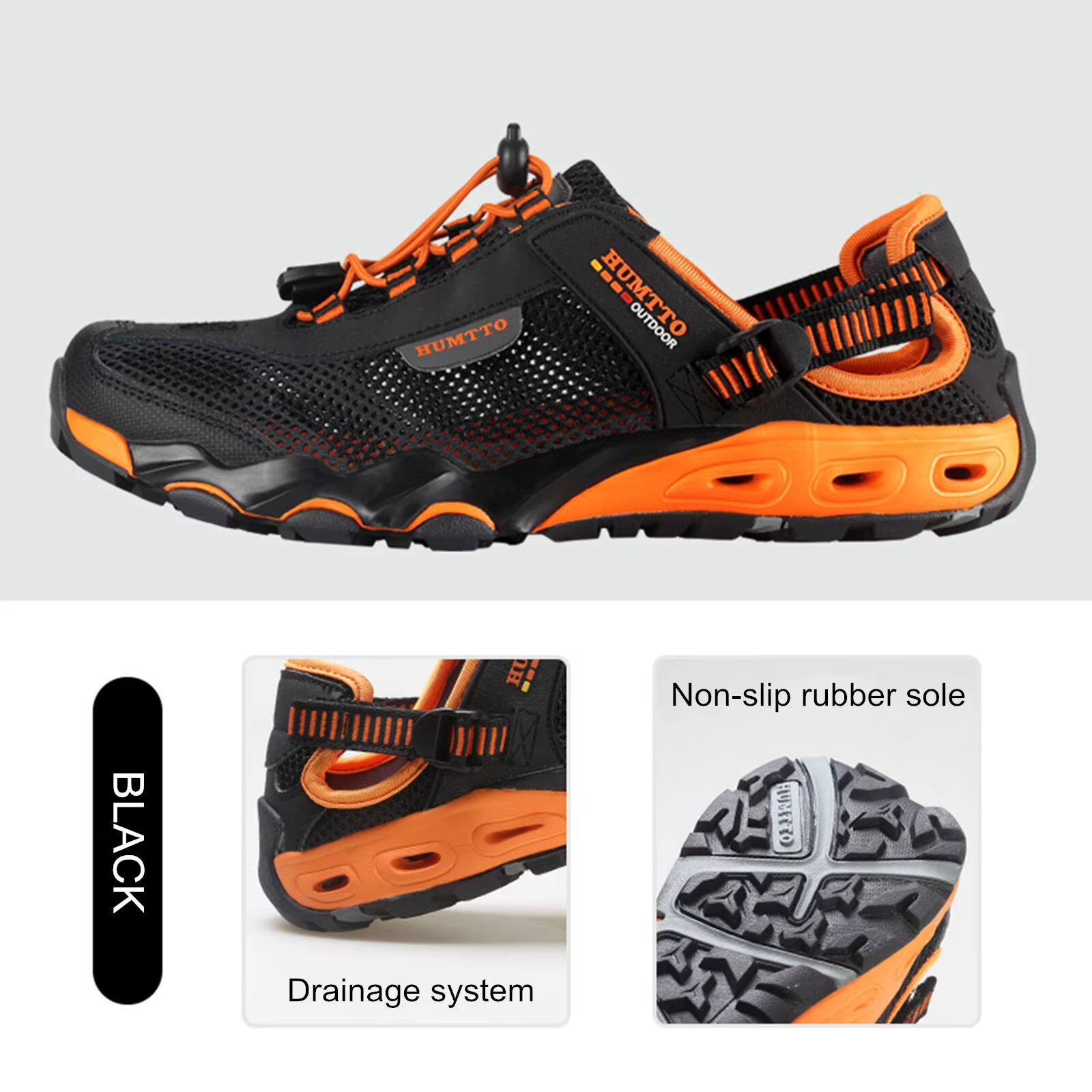 HUMTTO-Chaussures de Randonnée et Pataugeoire pour Homme, Baskets d'Extérieur Respirantes à vaccage