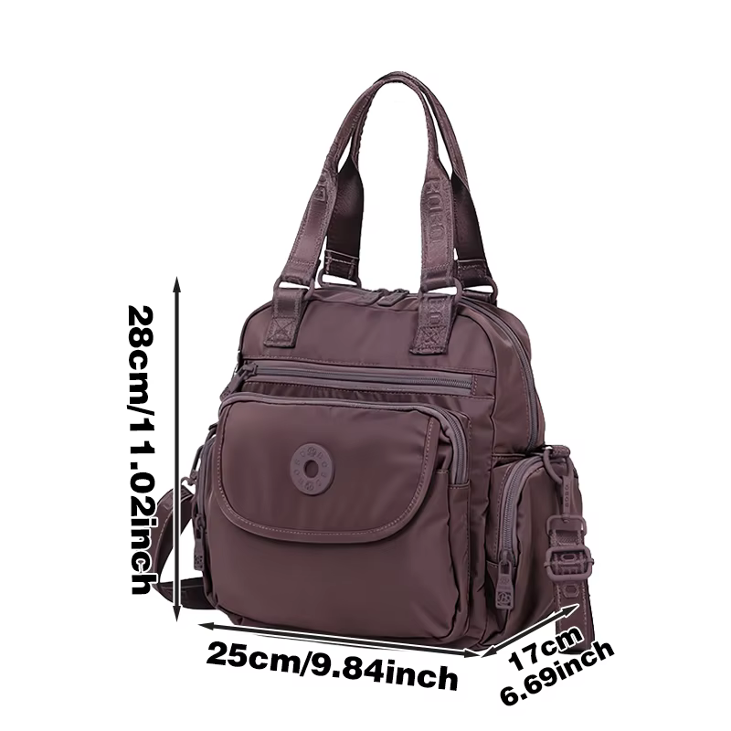 Sac à dos polyvalent et léger pour femmes, sac à bandoulière unisexe multi-poches, sacs Preppy léger