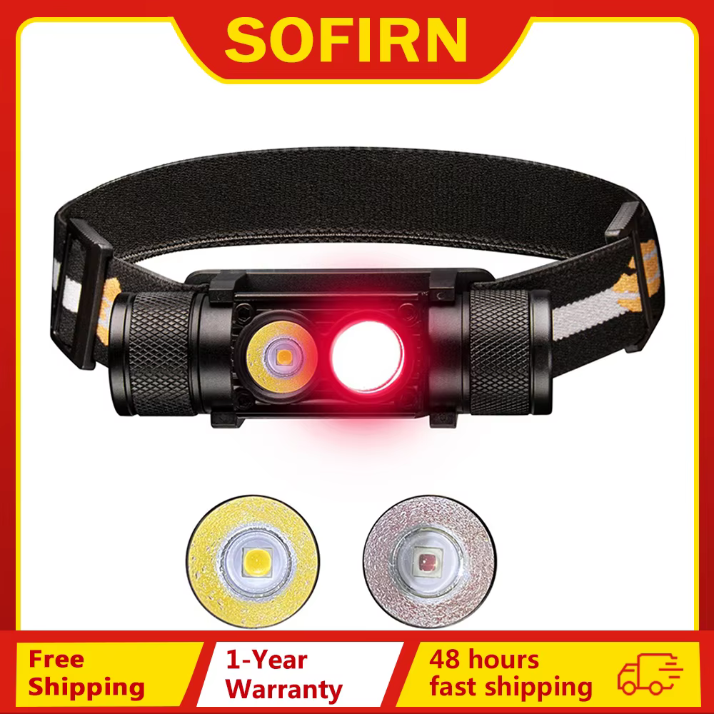 H25LR LED 90 lampe frontale Rechargeable à haut CRI puissante lampe de poche légère avec lumière bla