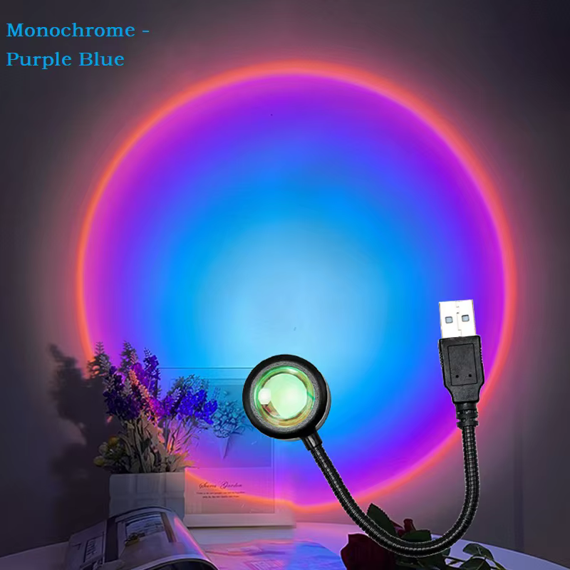 Keroro USB coucher de soleil lumière lampe auto photographie lumière LED arc-en-ciel néon veilleuse 