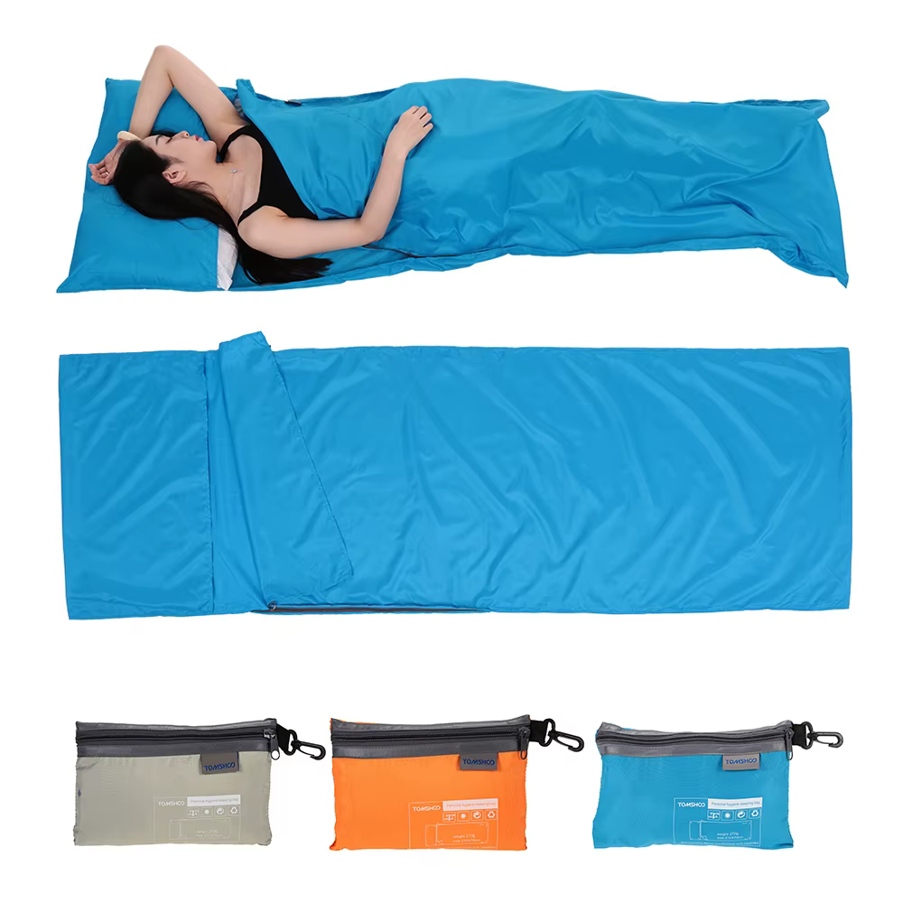 TOMSHOO 70*210CM sac de couchage Portable voyage en plein air Camping randonnée Polyester Pongee sac
