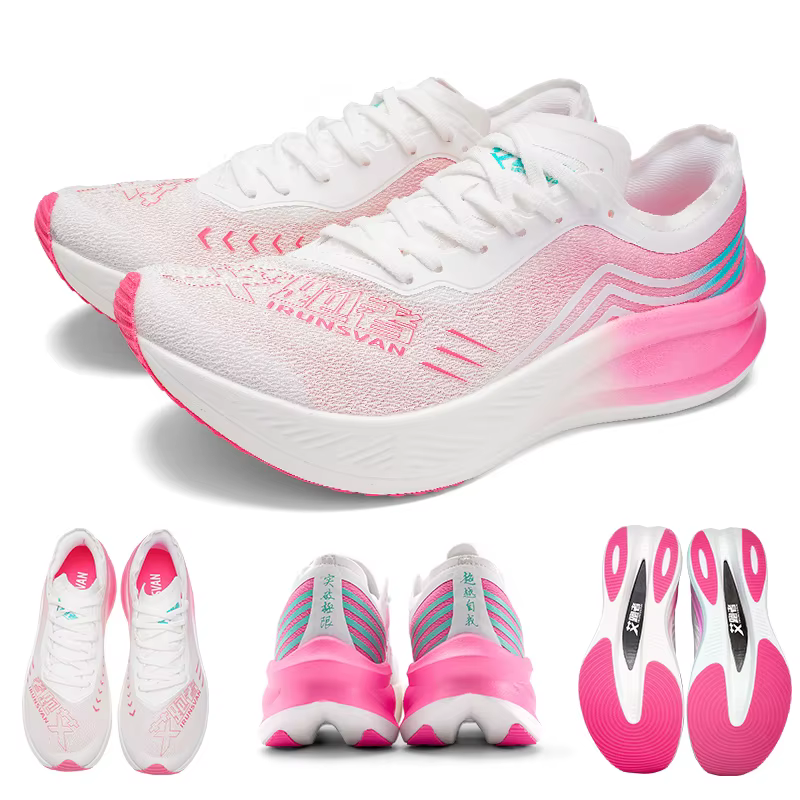 IRUNSVAN 1.0 Chaussures de course professionnelles en nylon avec plaque de carbone intégrale, respir