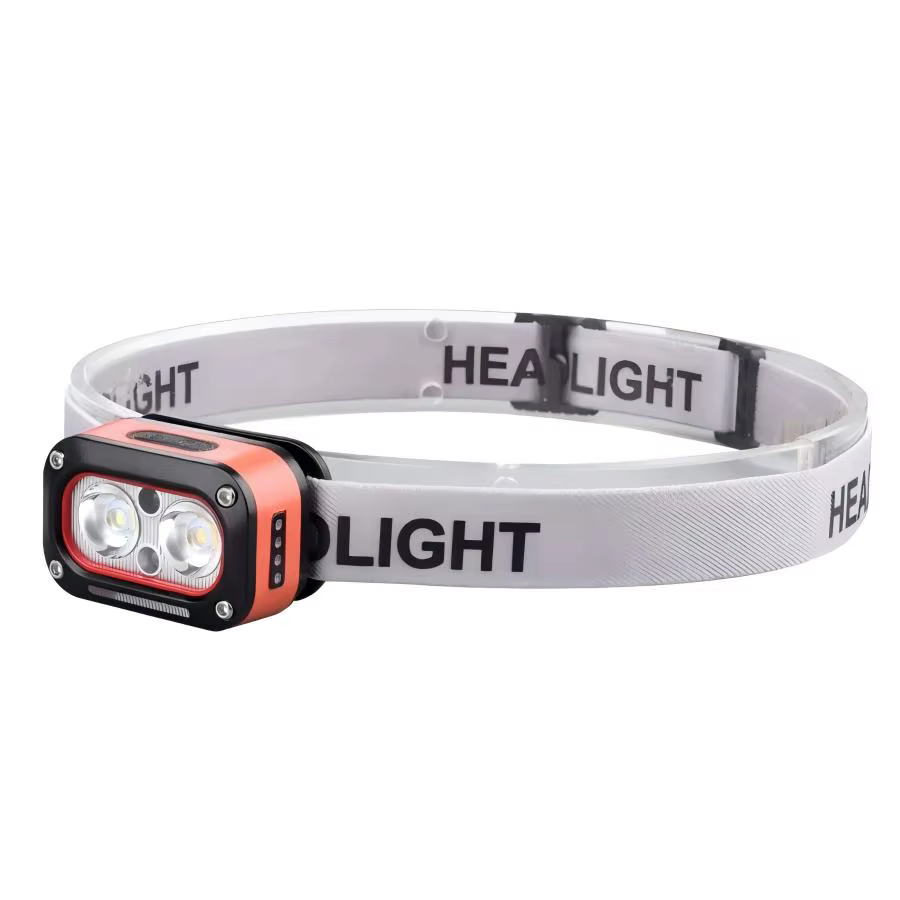 Lampe frontale LED, phare de travail à capteur de mouvement rechargeable avec écran, 45 °   Phare ré