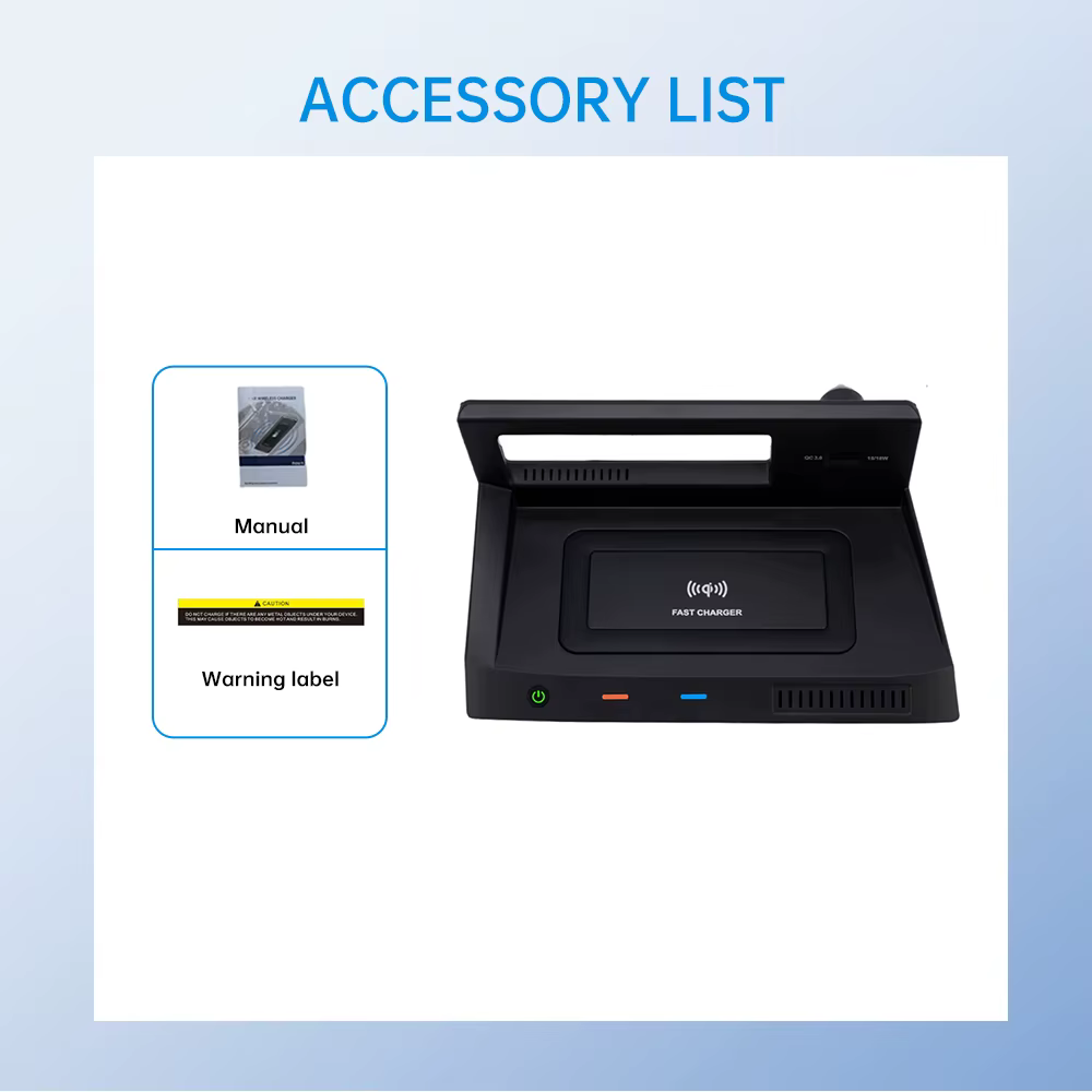 Chargeur rapide 15W pour Volkswagen Tiguan, chargeur sans fil pour voiture, accessoires de voiture,