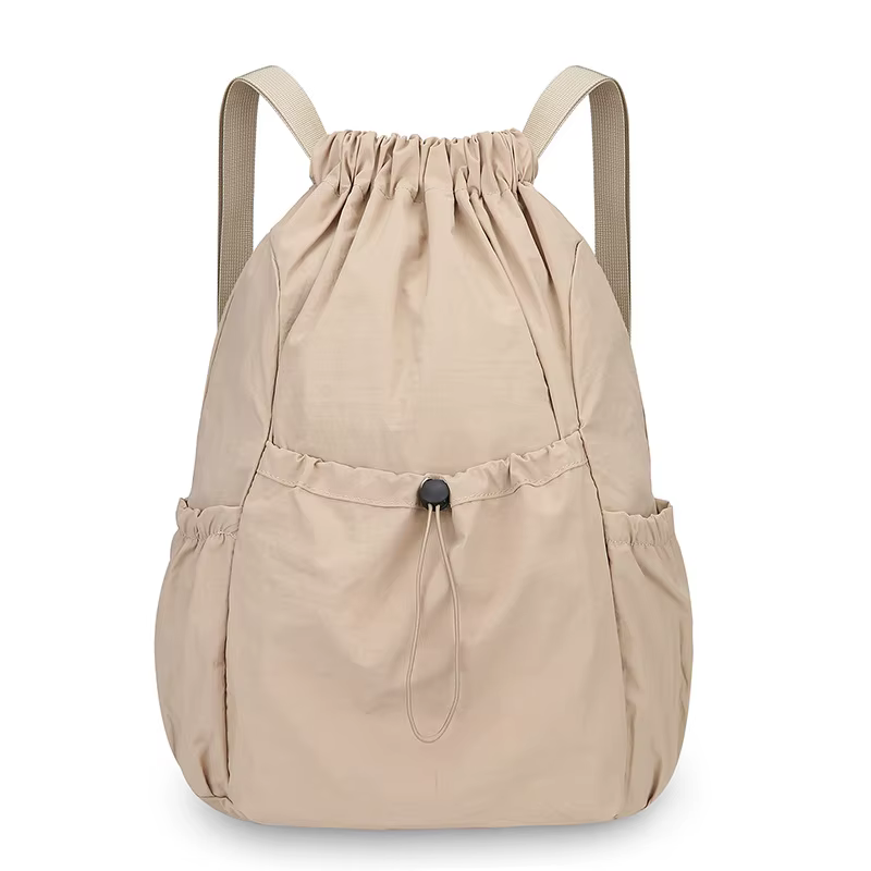 Sac à dos léger à cordon de serrage pour hommes et femmes, sac pliable universel de grande capacité
