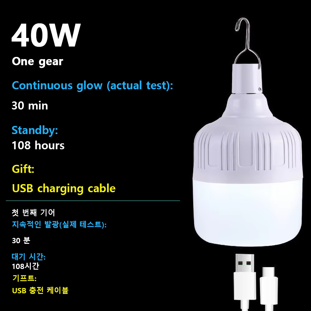 Lampes de Camping portables lampe Rechargeable lumière LED lanterne ampoule de secours tentes haute