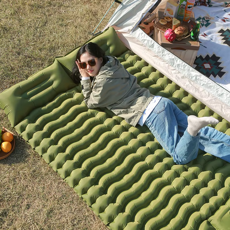TARKA – matelas gonflable de Camping, tapis de couchage à Air avec oreiller, coussin de couchage lég