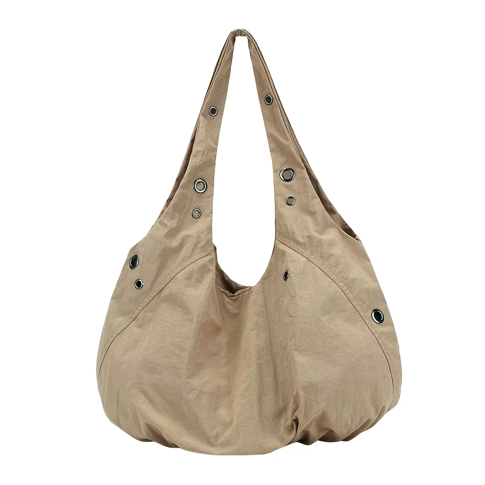 Sac fourre-tout en nylon pour femme, sac à main durable avec sangle fixe et fermeture à boucle, sac 