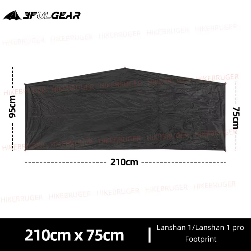 3F UL GEAR Lanshan 1/2 Tapis de sol pour tente 20D, accessoires de camping en plein air, tapis ultra