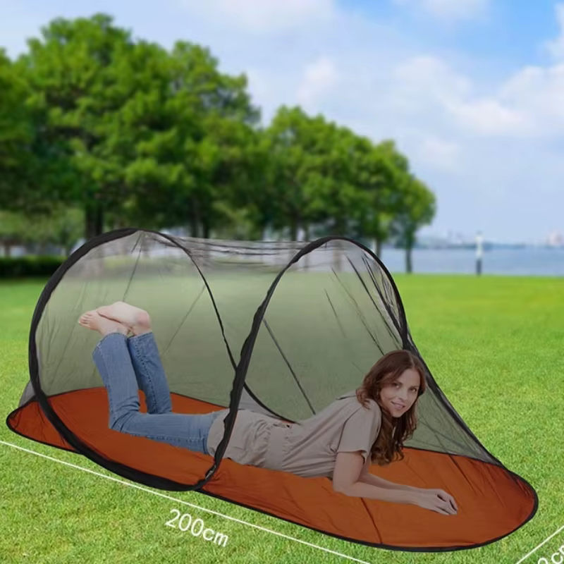 Tente anti-moustiques portable instantanée pour le camping en extérieur, fond imperméable, sans inst