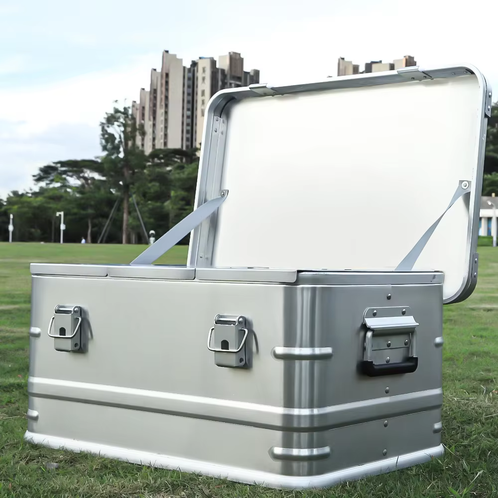 30-80L boîte de rangement extérieure Camping pique-nique voyage en alliage d'aluminium grande capaci
