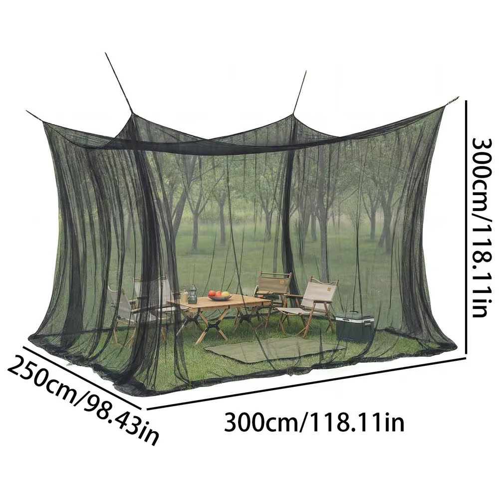 Moustiquaire d'extérieur pour camping, filet anti-moustiques 300x300x250cm, auvent en maille, tente 