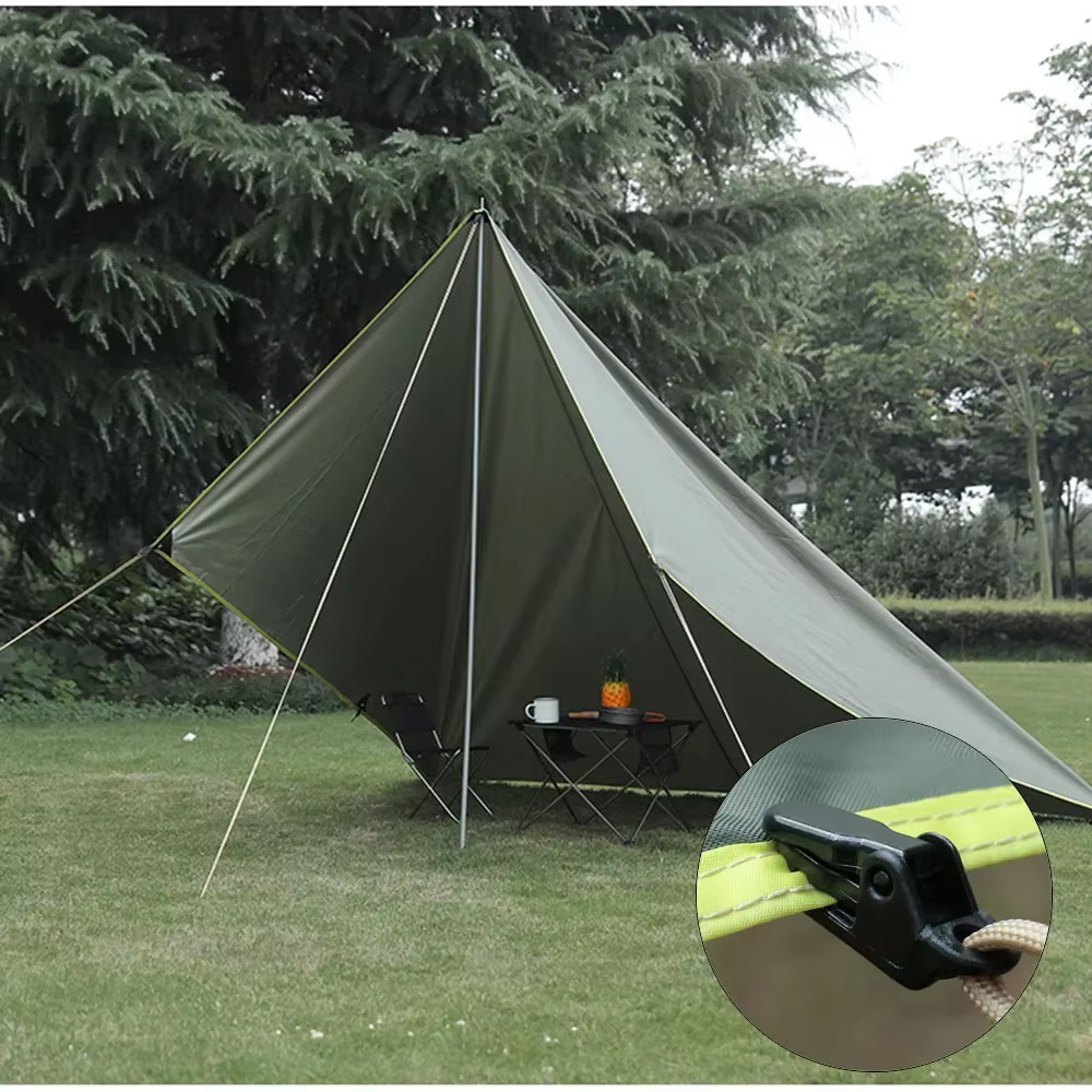 10/15/20 pièces auvent pince bâche Clips Snap cintres tente Camping survie serrer outil pour Camp en
