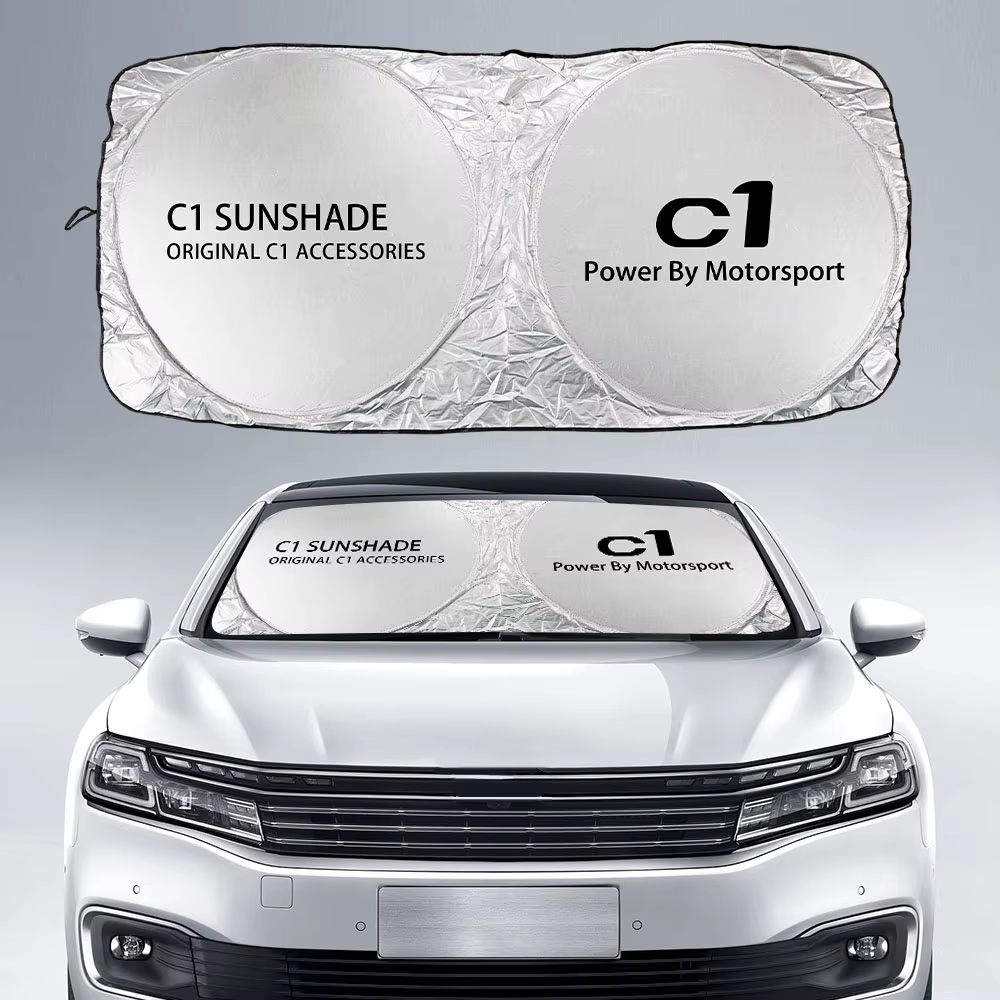 Pare-soleil de voiture Pare-brise avant Pare-soleil Couverture Auto Accessoires pour Cristaux en C4