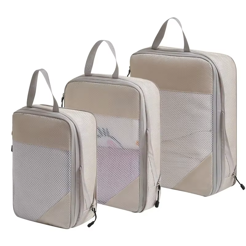 Sacs de Compression de voyage 3 pièces, sac de rangement pour vêtements, Cubes d'organisation de voy