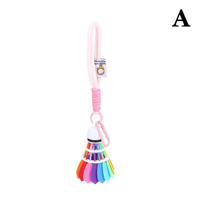 Raquette de badminton colorée, 1 pièce, pendentif porte-clés pour sac à dos ou bureau, idéal pour le