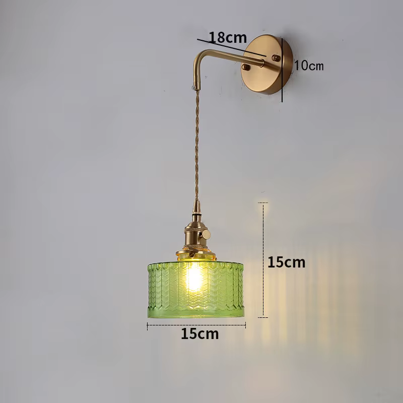 Lustre en verre ambre vert fait main, lustre LED en verre de Murano italien, décoration d'intérieur,
