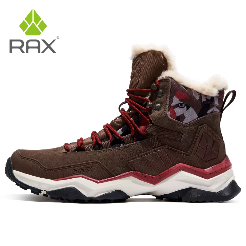 RAX-Chaussures de randonnée imperméables pour hommes, baskets d'extérieur d'hiver, bottes de neige e