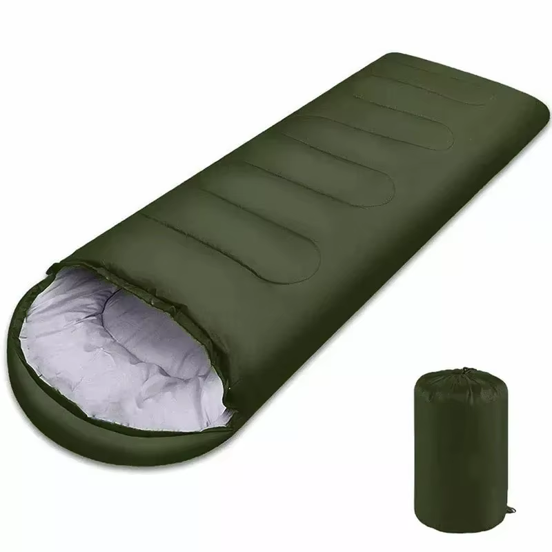 Sac de couchage de camping ultraléger imperméable 4 saisons, type enveloppe, chaud, pour la randonné