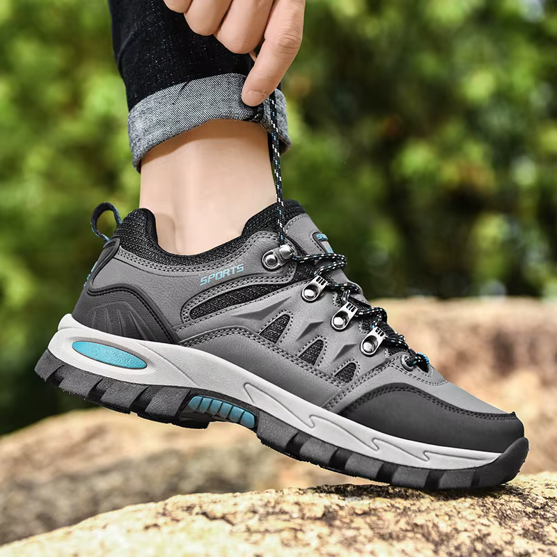 HIKEUP-Chaussures de randonnée en plein air pour hommes et femmes, baskets en cuir, modèles de coupl