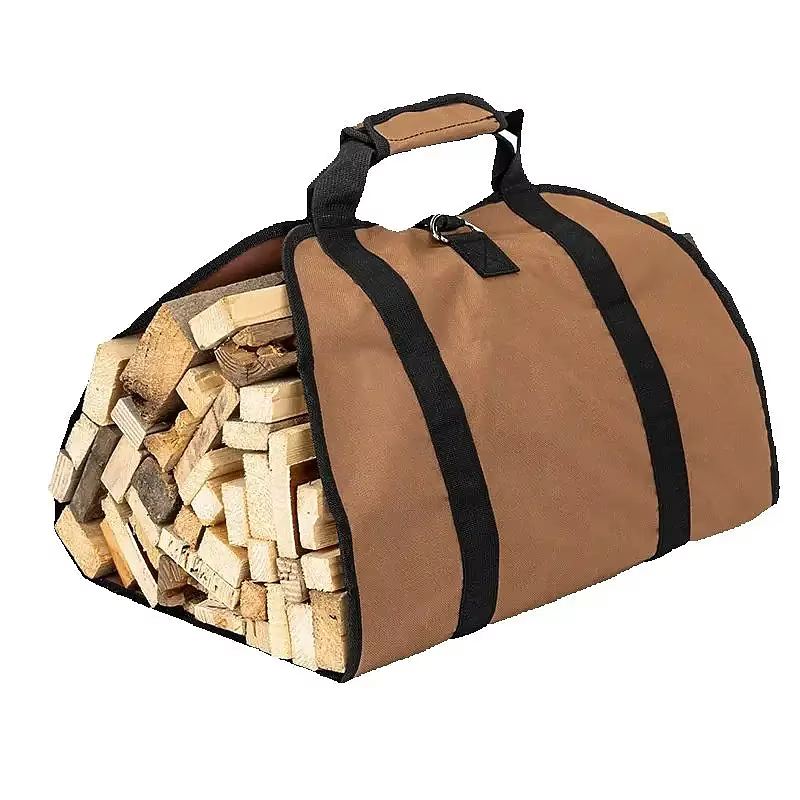 Sac de rangement portable et durable pour bois de chauffage, support robuste et facile à transporter