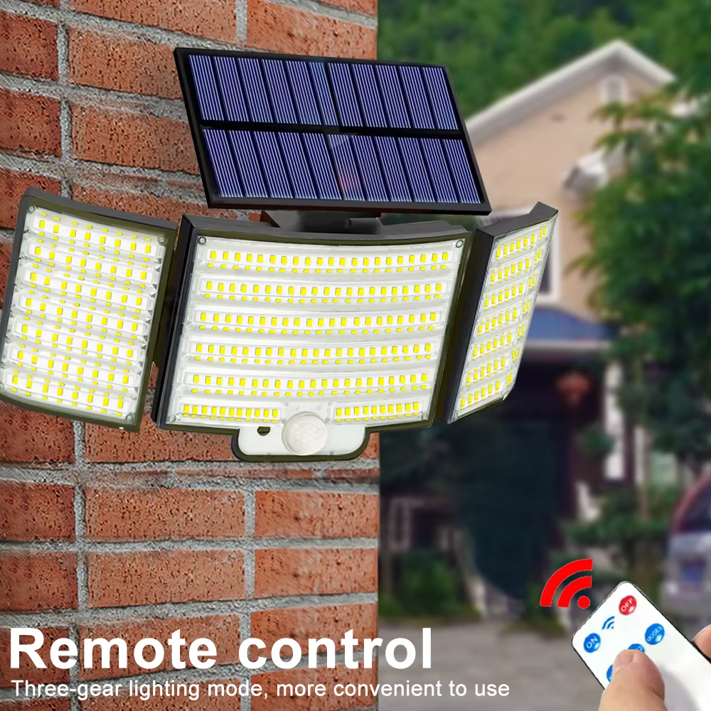 Nouveau 366LED lumières extérieures solaires lumière de sécurité à énergie solaire capteur de mouvem