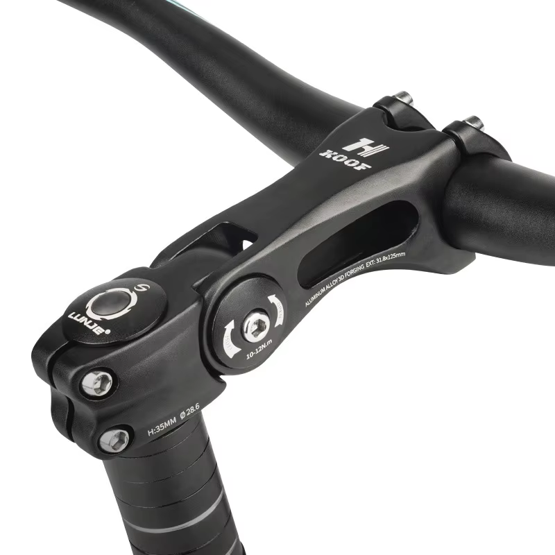 Tige de vélo vtt réglable 25.4 31.8mm tige de guidon de vélo ultralégère 3D forgée ± 60 °   Puissanc