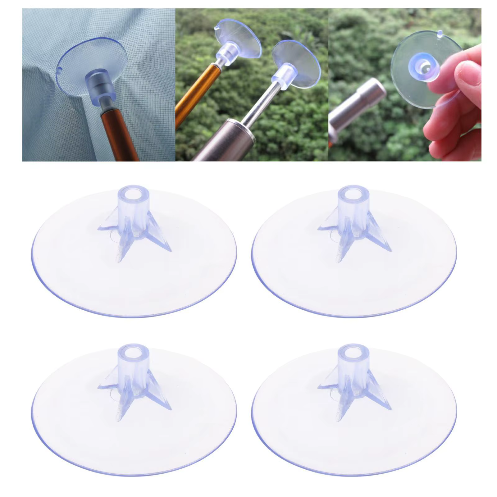 Lot de 4 grands capuchons coordonnants pour poteau de tente, accessoires d'escalade