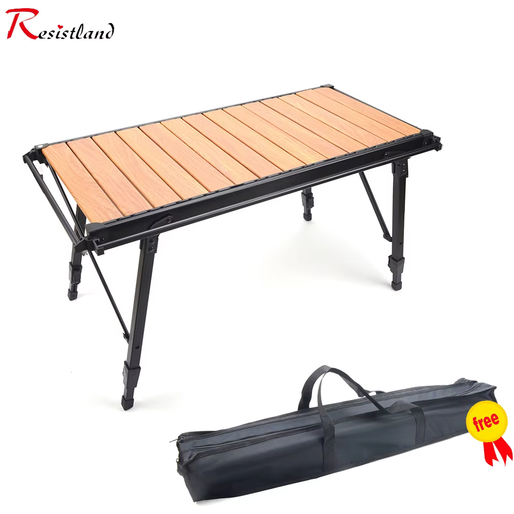 Table pliante et amovible en bois IGT, cuisinière à gaz, Portable et légère, pour barbecue, pique-ni