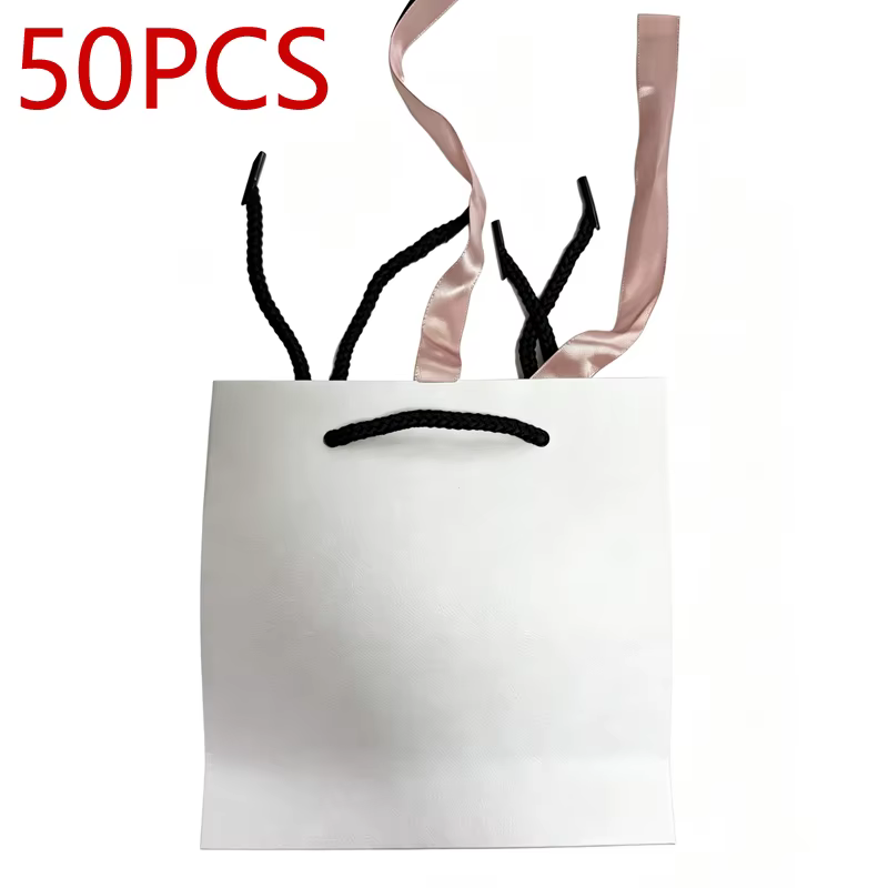 Lot de 50 sacs en papier pour bracelets et colliers, coffret de bijoux originaux pour femmes, perles